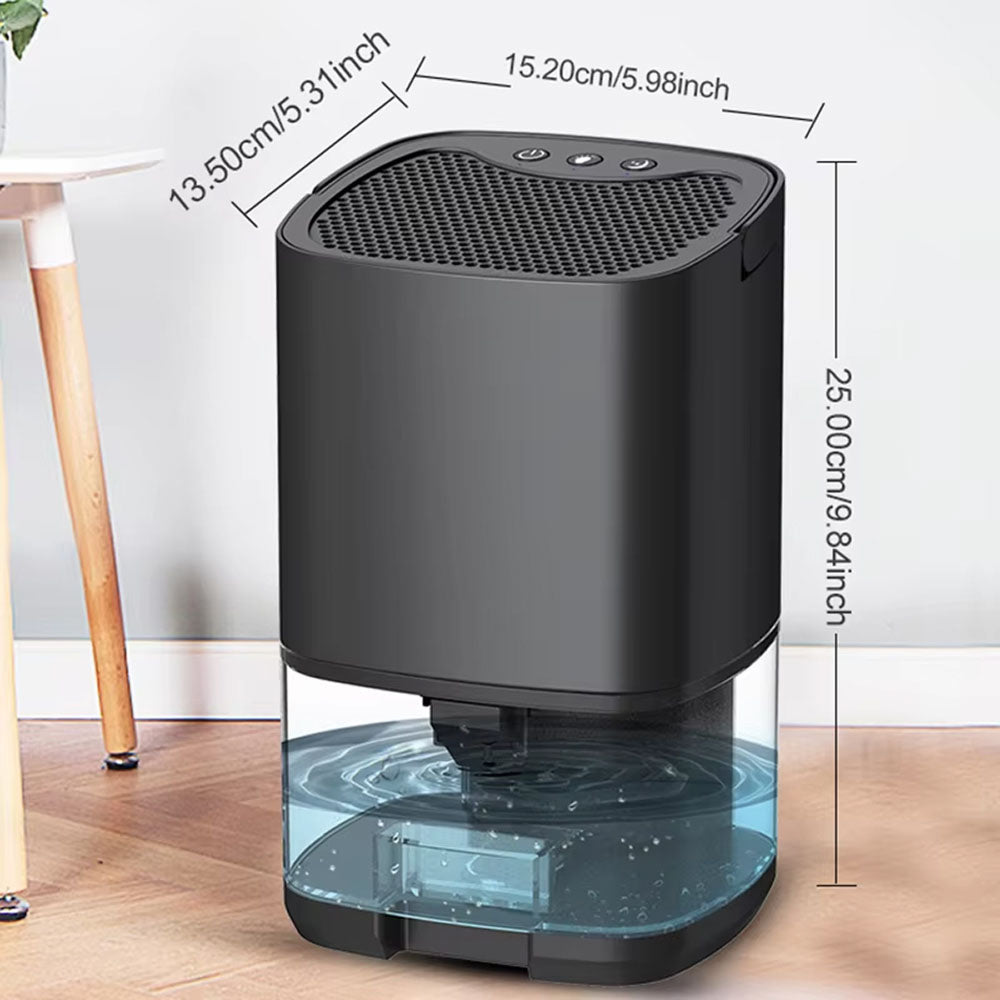 StaxMico Dehumidifier 68oz Water Tank 28dB Ultra-Quiet with 7-Color LED & Auto Shut-Off