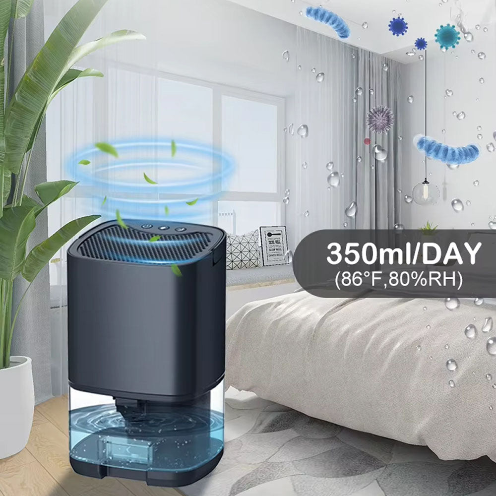 StaxMico Dehumidifier 68oz Water Tank 28dB Ultra-Quiet with 7-Color LED & Auto Shut-Off