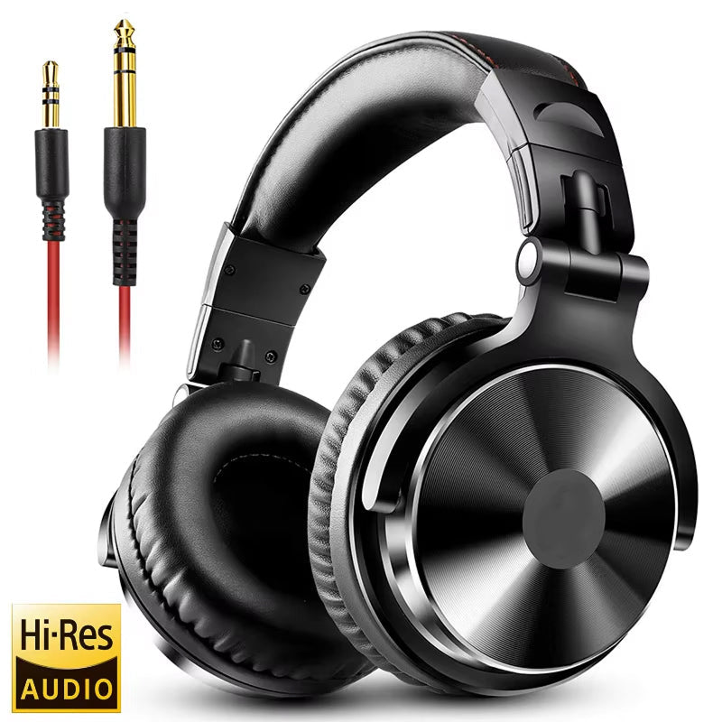 ZetaNase Studio Headphones 50mm Drivers 3.5/6.3mm Dual-Interface Foldable Monitor